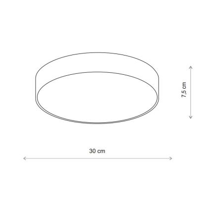 Brilagi - Ulkokattovalo anturilla CLARE 2xE27/48W/230V halkaisija 30 cm IP54 beige