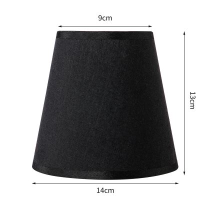 Brilagi - Universaali lampunvarjostin NUBILA E27 13x9 cm musta