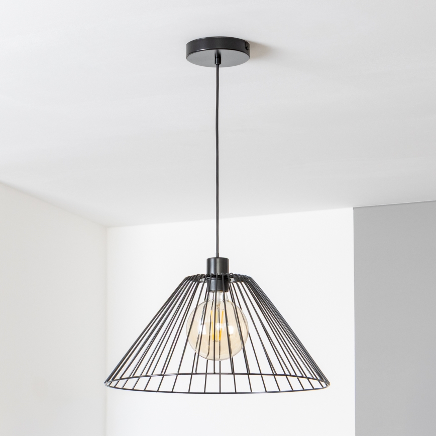 Brilagi - Vaijerikiinnitteinen LED-riippuvalaisin CERIA WIRE 1xE27/40W/230V, halkaisija 45 cm, musta