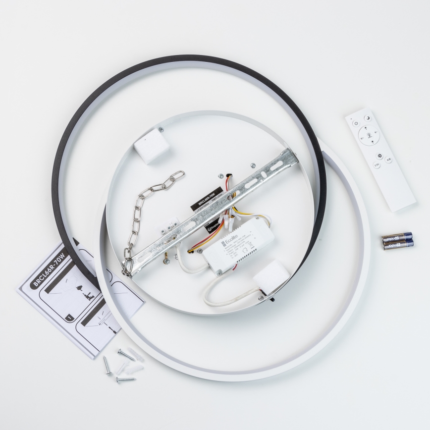 Brilagi - LED himmennettävä kattovalaisin VELO LED/70W/230V 3000-6500K + kaukosäädin