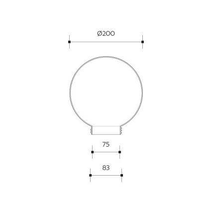Brilagi - Yleiskäyttöinen HARBOR E27-varjostimen varaosa Ø 20 cm valkoinen