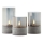 Brilliant - 3 kpl LED-kynttiläsarja BOUGIE LED/2xAA IP44 harmaa/savunharmaa
