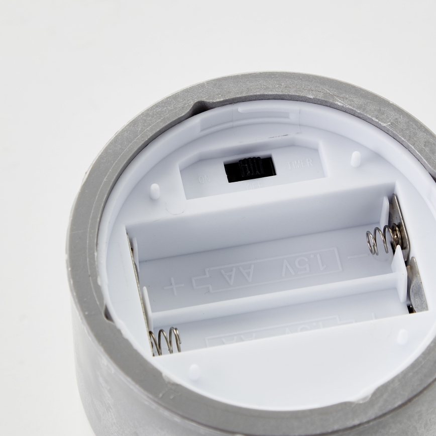 Brilliant - 3 kpl LED-kynttiläsarja BOUGIE LED/2xAA IP44 harmaa/savunharmaa