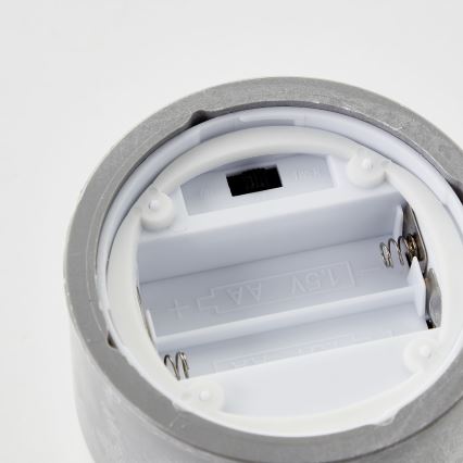 Brilliant - 3 kpl LED-kynttiläsarja BOUGIE LED/2xAA IP44 harmaa/savunharmaa