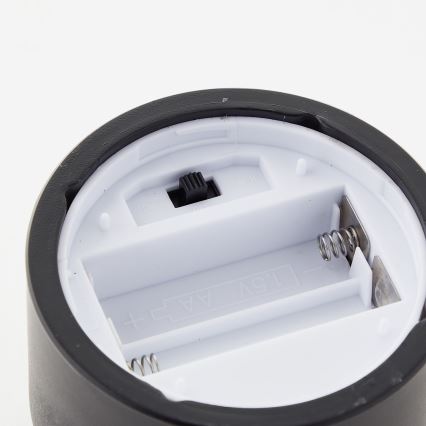 Brilliant - BOUGIE LED, 3 kpl, LED/2xAA, IP44, musta/savunharmaa