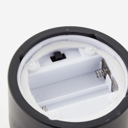 Brilliant - BOUGIE LED, 3 kpl, LED/2xAA, IP44, musta/savunharmaa