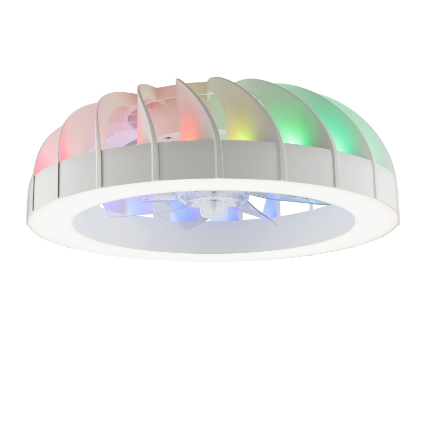 Brilliant - LED RGBW himmennettävä kattotuuletin valolla FANORA LED/30W/230V 2700-6500K Ø 46 cm valkoinen + kaukosäädin