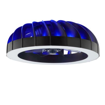 Brilliant - LED RGBW himmennettävä kattotuuletin valolla FANORA LED/30W/230V 2700-6500K halkaisija 46 cm musta + kaukosäädin