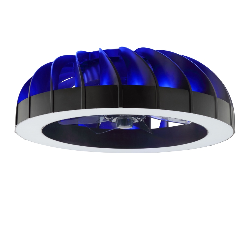 Brilliant - LED RGBW himmennettävä kattotuuletin valolla FANORA LED/30W/230V 2700-6500K halkaisija 46 cm musta + kaukosäädin