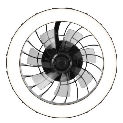 Brilliant - LED RGBW himmennettävä kattotuuletin valolla FANORA LED/30W/230V 2700-6500K halkaisija 46 cm musta + kaukosäädin