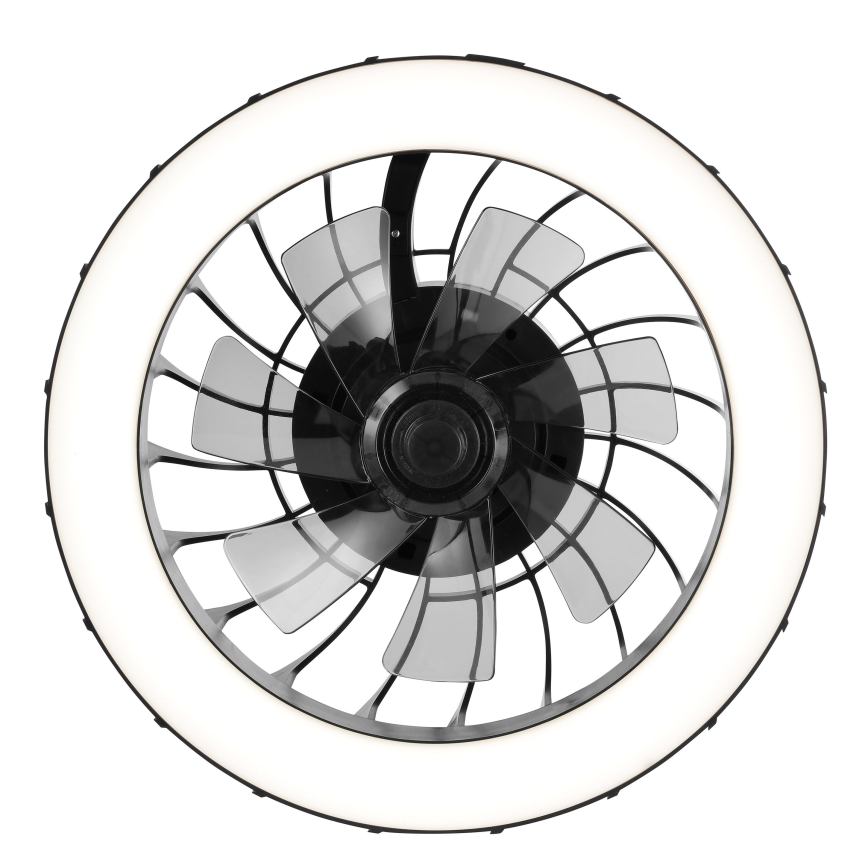 Brilliant - LED RGBW himmennettävä kattotuuletin valolla FANORA LED/30W/230V 2700-6500K halkaisija 46 cm musta + kaukosäädin