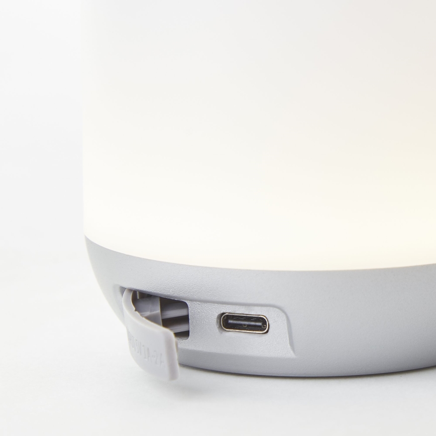Brilliant - LED himmennettävä ulkokäyttöön tarkoitettu pöytävalaisin GEMMA LED/1,9W/5V 1800 mAh IP44 valkoinen