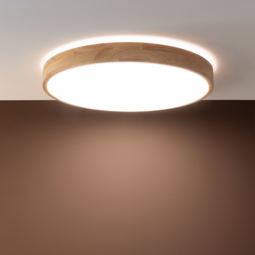 Brilliant - LED-himmennettävä kattovalaisin SLIMLINE LED/60W/230V 3000–6500 K Ø 45 cm kumipuu + kaukosäädin
