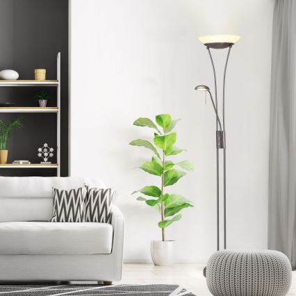 Brilliant - Himennettävä LED-lattiavalaisin FINN 2xLED/13W/230V mattakromi