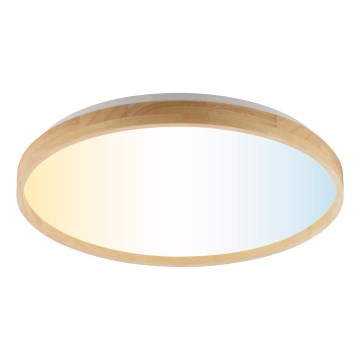 Brilliant - himmennettävä LED-kattovalaisin ALSON LED/21W/230V 3000-6500K halkaisija 49,5 cm kumipuu + kaukosäädin