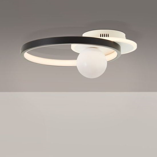 Brilliant - Himmennettävä LED-kattovalaisin ATLANTA LED/24W/230V musta/valkoinen