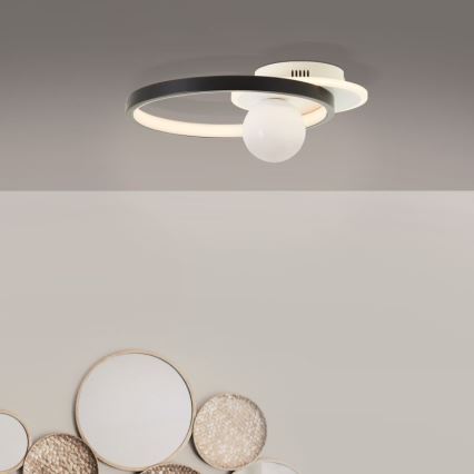 Brilliant - Himmennettävä LED-kattovalaisin ATLANTA LED/24W/230V musta/valkoinen