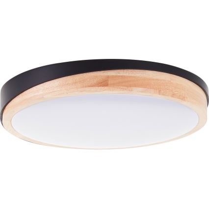 Brilliant - Himmennettävä LED-kattovalaisin BAARLO LED/24W/230V halkaisija 35 cm musta/kumiviikuna - FSC sertifioitu