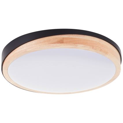 Brilliant - Himmennettävä LED-kattovalaisin BAARLO LED/24W/230V halkaisija 35 cm musta/kumiviikuna - FSC sertifioitu