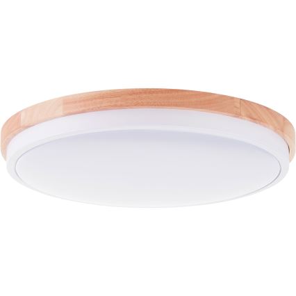Brilliant - Himmennettävä LED-kattovalaisin BAARLO LED/24W/230V halkaisija 35 cm valkoinen/kumiviikuna - FSC sertifioitu