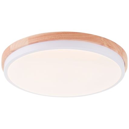 Brilliant - Himmennettävä LED-kattovalaisin BAARLO LED/24W/230V halkaisija 35 cm valkoinen/kumiviikuna - FSC sertifioitu