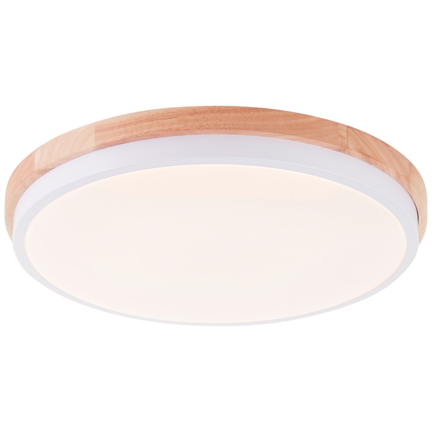 Brilliant - Himmennettävä LED-kattovalaisin BAARLO LED/24W/230V halkaisija 35 cm valkoinen/kumiviikuna - FSC sertifioitu