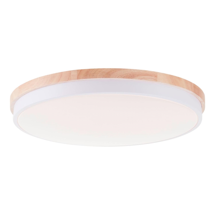 Brilliant - Himmennettävä LED-kattovalaisin BAARLO LED/36W/230V 3000-6500K halkaisija 50 cm valkoinen/kumiviikuna + kauko-ohjaus - FSC sertifioitu