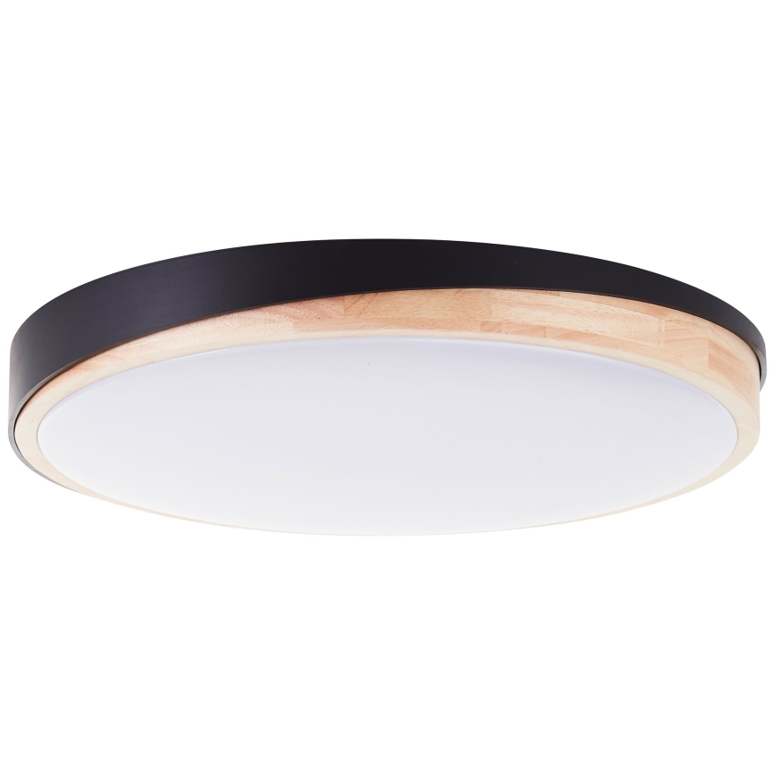 Brilliant - Himmennettävä LED-kattovalaisin BAARLO LED/36W/230V 3000-6500K halkaisija 50 cm musta/kumiviikuna + kauko-ohjaus - FSC sertifioitu