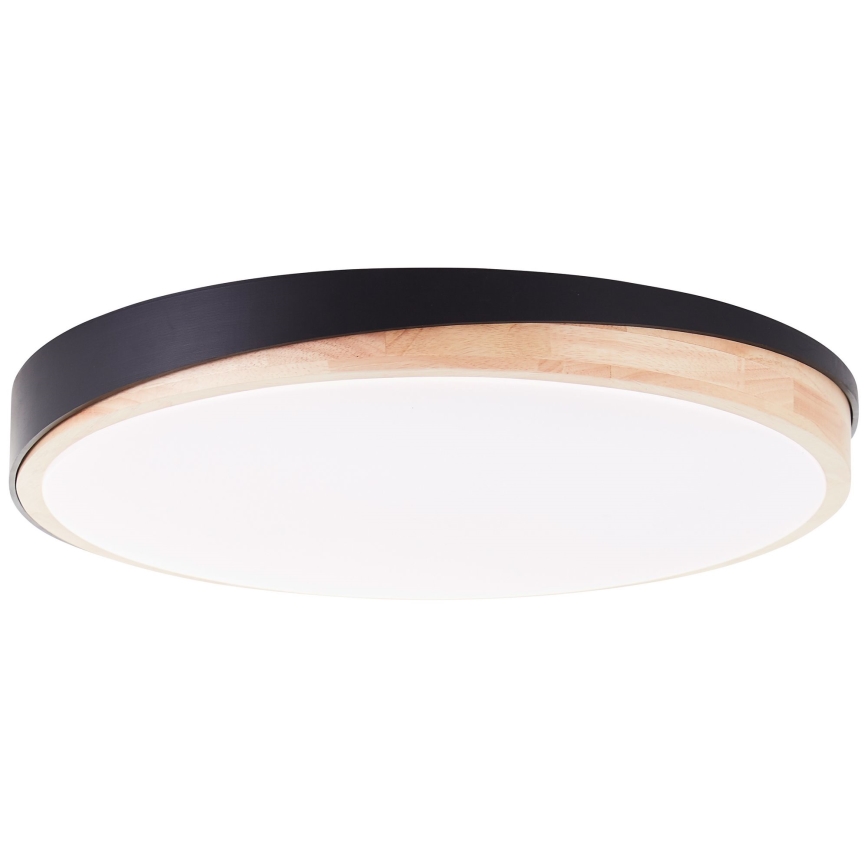 Brilliant - Himmennettävä LED-kattovalaisin BAARLO LED/36W/230V 3000-6500K halkaisija 50 cm musta/kumiviikuna + kauko-ohjaus - FSC sertifioitu