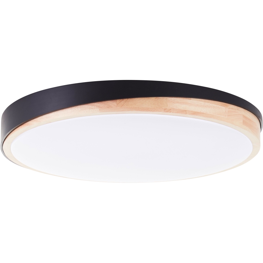 Brilliant - Himmennettävä LED-kattovalaisin BAARLO LED/36W/230V 3000-6500K halkaisija 50 cm musta/kumiviikuna + kauko-ohjaus - FSC sertifioitu