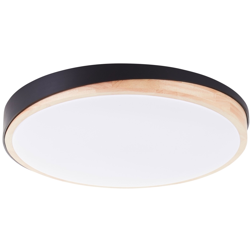 Brilliant - Himmennettävä LED-kattovalaisin BAARLO LED/36W/230V 3000-6500K halkaisija 50 cm musta/kumiviikuna + kauko-ohjaus - FSC sertifioitu