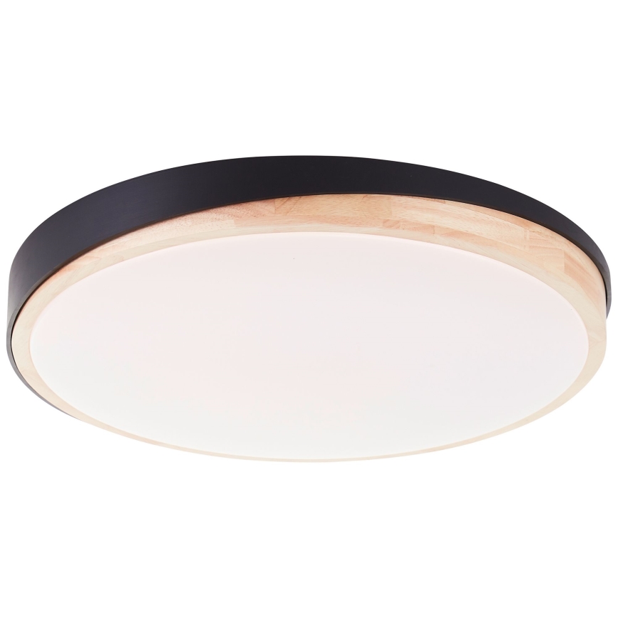 Brilliant - Himmennettävä LED-kattovalaisin BAARLO LED/36W/230V 3000-6500K halkaisija 50 cm musta/kumiviikuna + kauko-ohjaus - FSC sertifioitu
