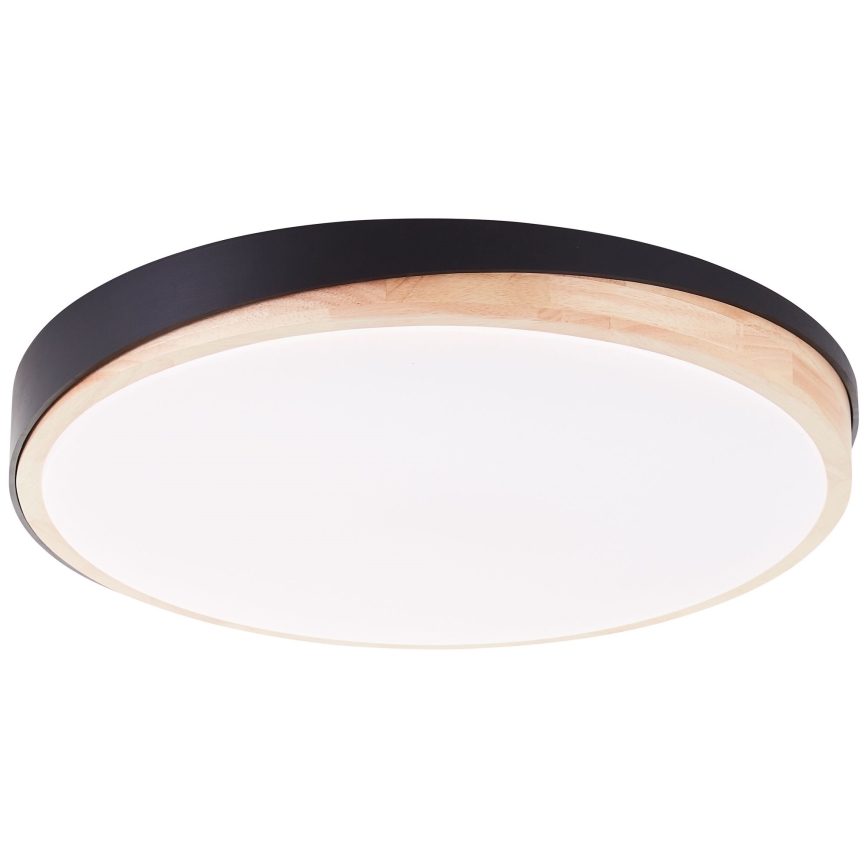 Brilliant - Himmennettävä LED-kattovalaisin BAARLO LED/36W/230V 3000-6500K halkaisija 50 cm musta/kumiviikuna + kauko-ohjaus - FSC sertifioitu