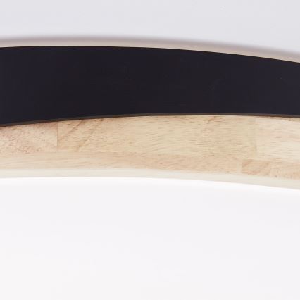 Brilliant - Himmennettävä LED-kattovalaisin BAARLO LED/36W/230V 3000-6500K halkaisija 50 cm musta/kumiviikuna + kauko-ohjaus - FSC sertifioitu
