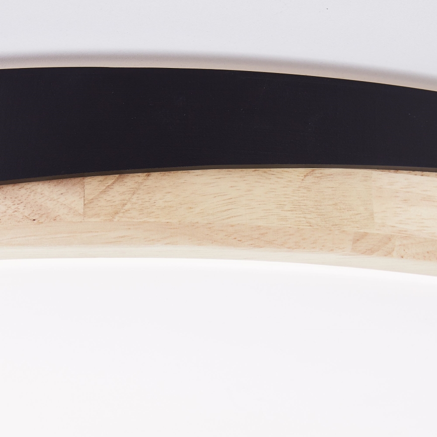 Brilliant - Himmennettävä LED-kattovalaisin BAARLO LED/36W/230V 3000-6500K halkaisija 50 cm musta/kumiviikuna + kauko-ohjaus - FSC sertifioitu