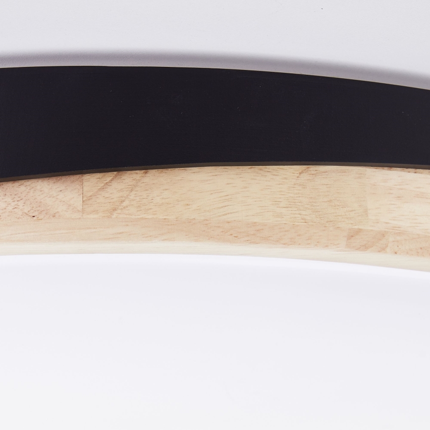 Brilliant - Himmennettävä LED-kattovalaisin BAARLO LED/36W/230V 3000-6500K halkaisija 50 cm musta/kumiviikuna + kauko-ohjaus - FSC sertifioitu