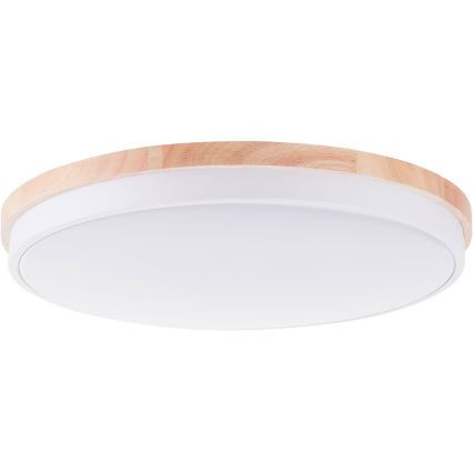 Brilliant - Himmennettävä LED-kattovalaisin BAARLO LED/36W/230V 3000-6500K halkaisija 50 cm valkoinen/kumiviikuna + kauko-ohjaus - FSC sertifioitu