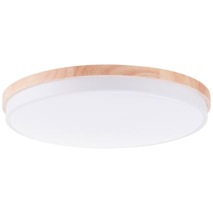 Brilliant - Himmennettävä LED-kattovalaisin BAARLO LED/36W/230V 3000-6500K halkaisija 50 cm valkoinen/kumiviikuna + kauko-ohjaus - FSC sertifioitu