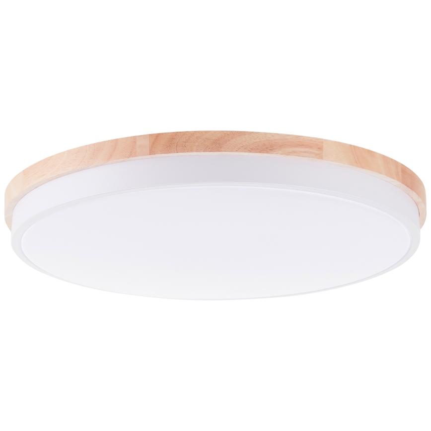 Brilliant - Himmennettävä LED-kattovalaisin BAARLO LED/36W/230V 3000-6500K halkaisija 50 cm valkoinen/kumiviikuna + kauko-ohjaus - FSC sertifioitu