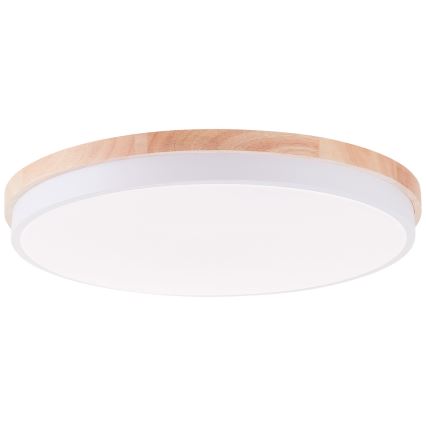 Brilliant - Himmennettävä LED-kattovalaisin BAARLO LED/36W/230V 3000-6500K halkaisija 50 cm valkoinen/kumiviikuna + kauko-ohjaus - FSC sertifioitu