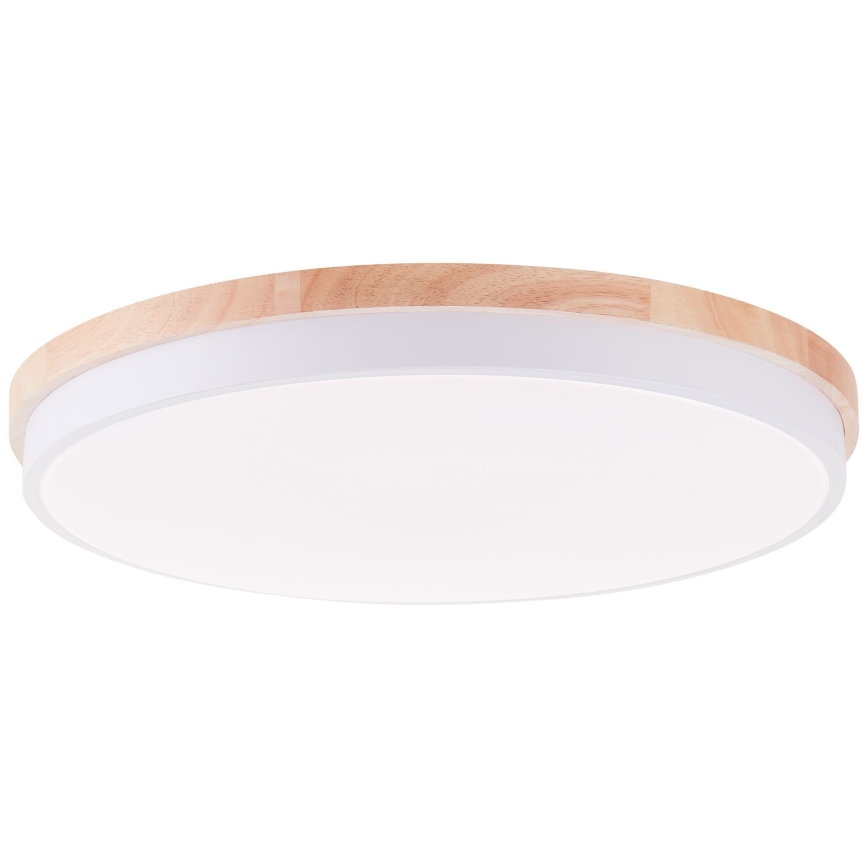 Brilliant - Himmennettävä LED-kattovalaisin BAARLO LED/36W/230V 3000-6500K halkaisija 50 cm valkoinen/kumiviikuna + kauko-ohjaus - FSC sertifioitu