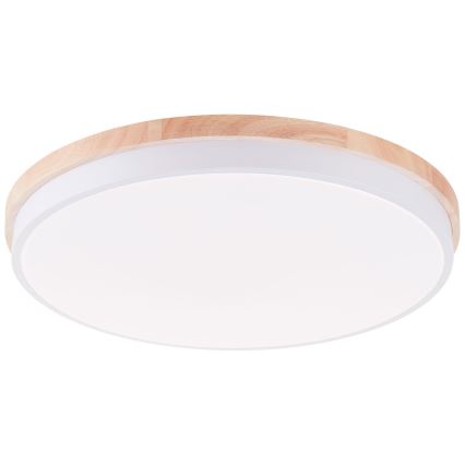 Brilliant - Himmennettävä LED-kattovalaisin BAARLO LED/36W/230V 3000-6500K halkaisija 50 cm valkoinen/kumiviikuna + kauko-ohjaus - FSC sertifioitu