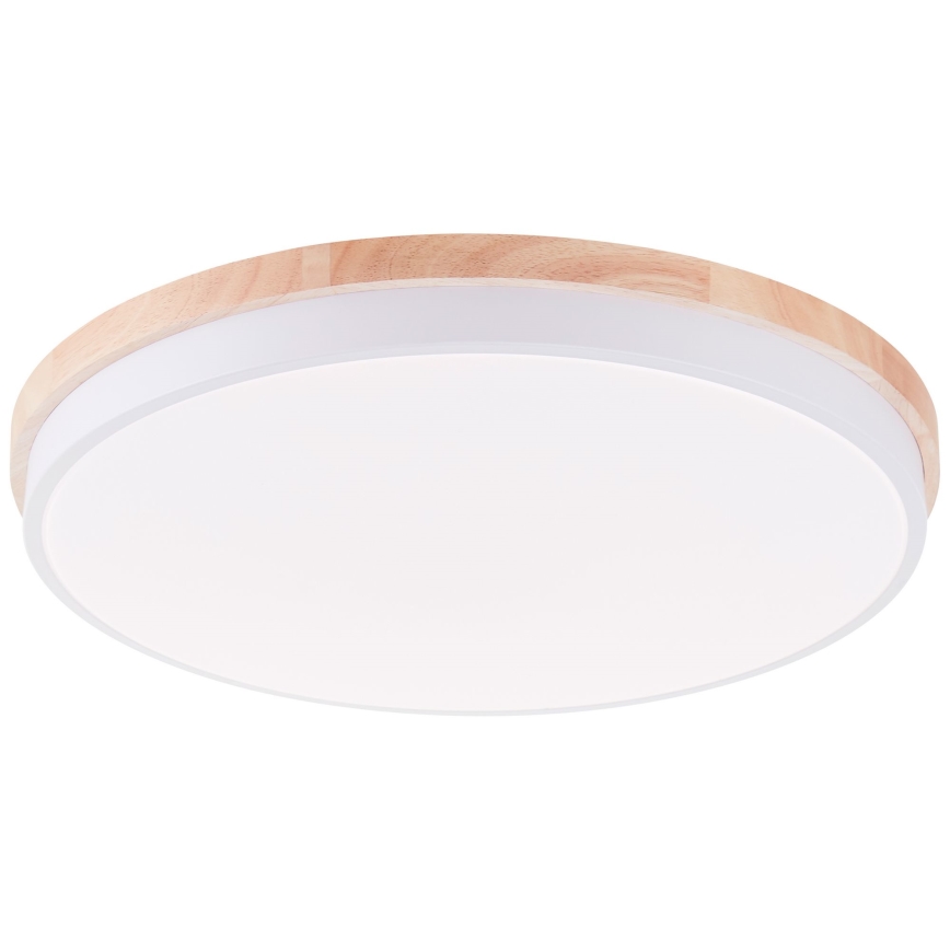 Brilliant - Himmennettävä LED-kattovalaisin BAARLO LED/36W/230V 3000-6500K halkaisija 50 cm valkoinen/kumiviikuna + kauko-ohjaus - FSC sertifioitu