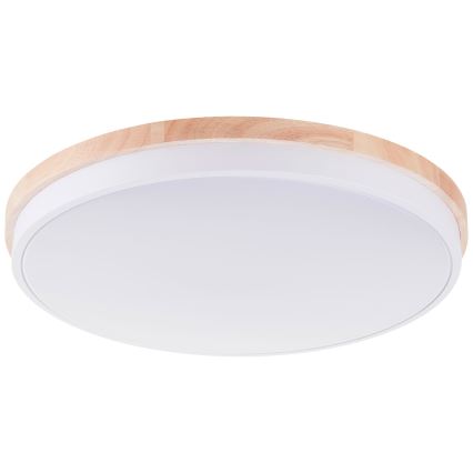 Brilliant - Himmennettävä LED-kattovalaisin BAARLO LED/36W/230V 3000-6500K halkaisija 50 cm valkoinen/kumiviikuna + kauko-ohjaus - FSC sertifioitu