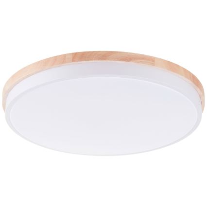 Brilliant - Himmennettävä LED-kattovalaisin BAARLO LED/36W/230V 3000-6500K halkaisija 50 cm valkoinen/kumiviikuna + kauko-ohjaus - FSC sertifioitu