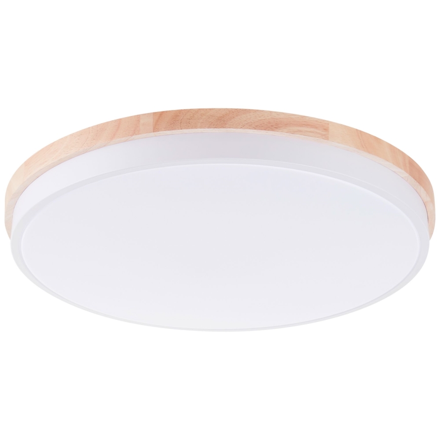 Brilliant - Himmennettävä LED-kattovalaisin BAARLO LED/36W/230V 3000-6500K halkaisija 50 cm valkoinen/kumiviikuna + kauko-ohjaus - FSC sertifioitu