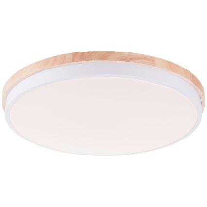 Brilliant - Himmennettävä LED-kattovalaisin BAARLO LED/36W/230V 3000-6500K halkaisija 50 cm valkoinen/kumiviikuna + kauko-ohjaus - FSC sertifioitu