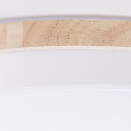 Brilliant - Himmennettävä LED-kattovalaisin BAARLO LED/36W/230V 3000-6500K halkaisija 50 cm valkoinen/kumiviikuna + kauko-ohjaus - FSC sertifioitu