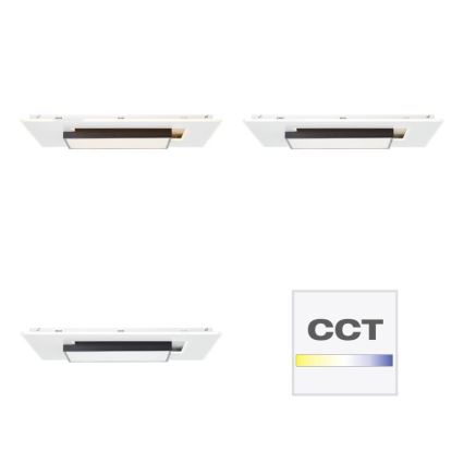 Brilliant - Himmennettävä LED-kattovalaisin HUTSON LED/60W/230V 3000-7100K 50x80 cm valkoinen + kauko-ohjaus