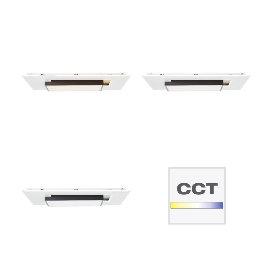 Brilliant - Himmennettävä LED-kattovalaisin HUTSON LED/60W/230V 3000-7100K 50x80 cm valkoinen + kauko-ohjaus